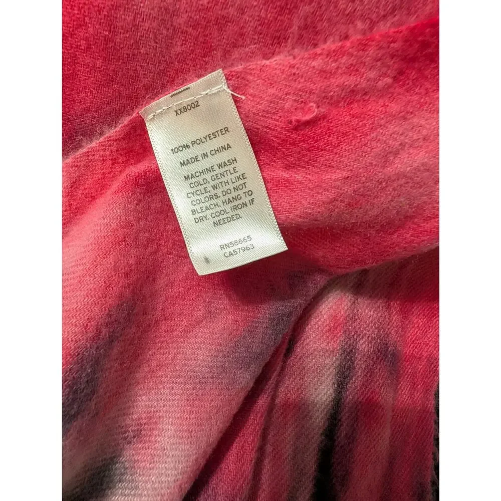 Nordstrom Spring Pink Tie Dye Fringe Scarf